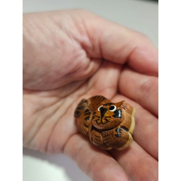 Vintage wooden cat brooch - Picture 2 of 9